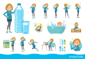 A patient drinking water while discussing acid reflux symptoms