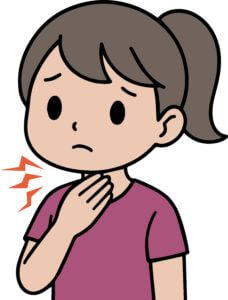 Person with allergy, sore throat during high pollen season in Jupiter, FL