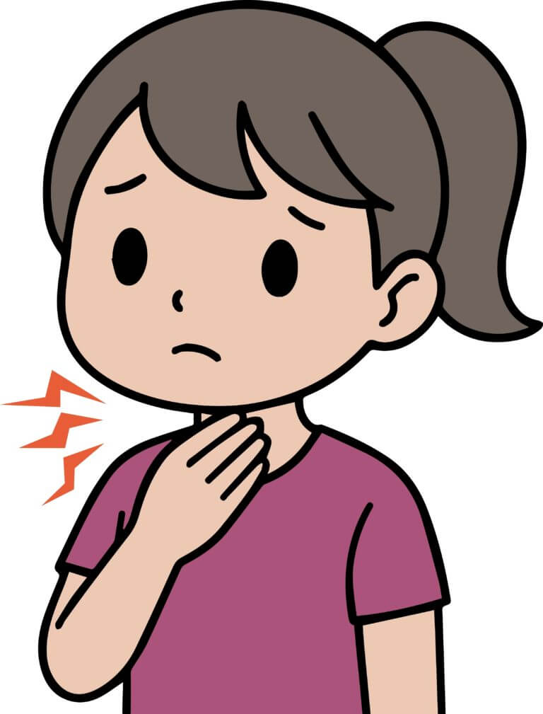 Person with allergy, sore throat during high pollen season in Jupiter, FL